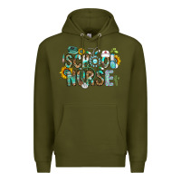 Army Green school nurse Premium Hoodie - CowhideDigitalArt