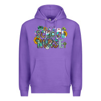 Purple school nurse Premium Hoodie - CowhideDigitalArt