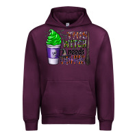 Mauve Wine this witch needs coffee Urban Hoodie - CowhideDigitalArt