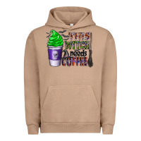 Pigment Burro this witch needs coffee Urban Hoodie - CowhideDigitalArt