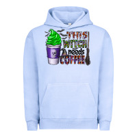 Pigment Grape Ice this witch needs coffee Urban Hoodie - CowhideDigitalArt