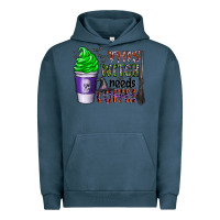 Pigment Midnight Navy this witch needs coffee Urban Hoodie - CowhideDigitalArt
