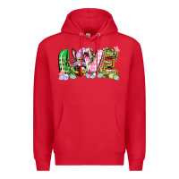 Red Love Easter gnome Easter Day Premium Hoodie - CowGirlArtShop