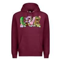Burgundy Love Easter gnome Easter Day Premium Hoodie - CowGirlArtShop