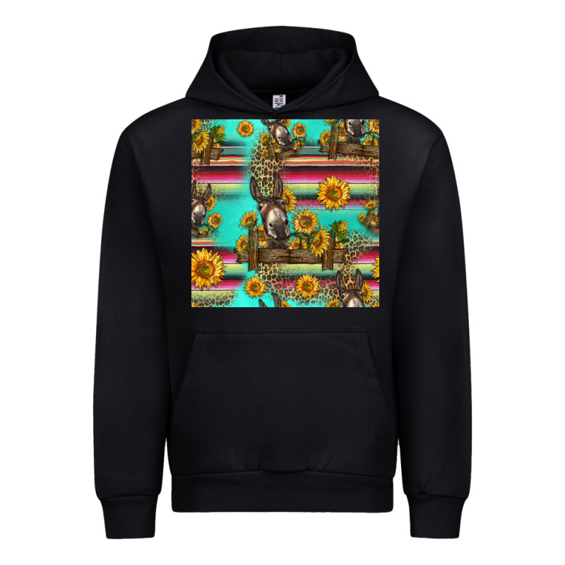 Sunflowers Donkey Seamless Pattern Urban Hoodie by HRA Design Shop | Teevron