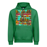Emerald sunflowers donkey seamless pattern Urban Hoodie - HRA Design Shop