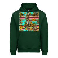 Forest Green sunflowers donkey seamless pattern Urban Hoodie - HRA Design Shop