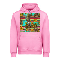 Fuchsia Pink sunflowers donkey seamless pattern Urban Hoodie - HRA Design Shop