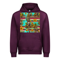 Mauve Wine sunflowers donkey seamless pattern Urban Hoodie - HRA Design Shop