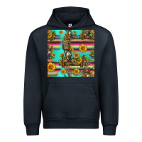 Navy sunflowers donkey seamless pattern Urban Hoodie - HRA Design Shop