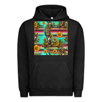 Pigment Black sunflowers donkey seamless pattern Urban Hoodie - HRA Design Shop