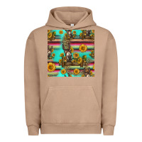 Pigment Burro sunflowers donkey seamless pattern Urban Hoodie - HRA Design Shop