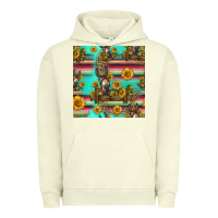 Pigment Pistachio sunflowers donkey seamless pattern Urban Hoodie - HRA Design Shop