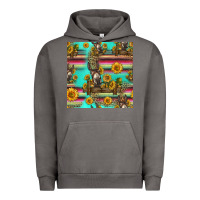 Pigment Tornado sunflowers donkey seamless pattern Urban Hoodie - HRA Design Shop