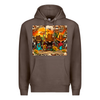 Coffee western gnomies Premium Hoodie - FaDigitalArtStudio