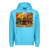 Ocean Blue western gnomies Premium Hoodie - FaDigitalArtStudio