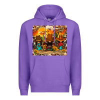 Purple western gnomies Premium Hoodie - FaDigitalArtStudio