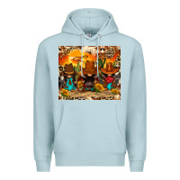 Blue Mist western gnomies Premium Hoodie - FaDigitalArtStudio