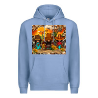 Colony Blue western gnomies Premium Hoodie - FaDigitalArtStudio