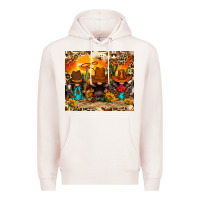 Pale Pink western gnomies Premium Hoodie - FaDigitalArtStudio