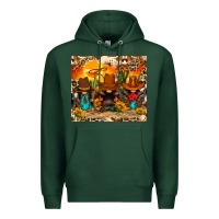 Sports Green western gnomies Premium Hoodie - FaDigitalArtStudio
