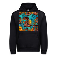 Black western boots seamless pattern Urban Hoodie - HRA Design Shop