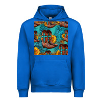 Cobalt western boots seamless pattern Urban Hoodie - HRA Design Shop