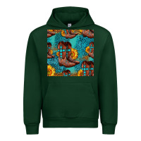 Forest Green western boots seamless pattern Urban Hoodie - HRA Design Shop