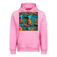 Fuchsia Pink western boots seamless pattern Urban Hoodie - HRA Design Shop