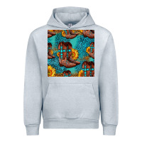 Heather Grey western boots seamless pattern Urban Hoodie - HRA Design Shop