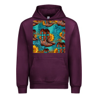 Mauve Wine western boots seamless pattern Urban Hoodie - HRA Design Shop