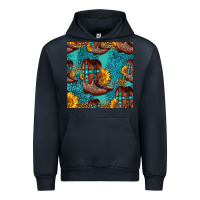Navy western boots seamless pattern Urban Hoodie - HRA Design Shop