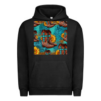 Pigment Black western boots seamless pattern Urban Hoodie - HRA Design Shop