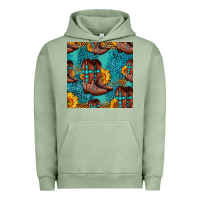 Pigment Oil Green western boots seamless pattern Urban Hoodie - HRA Design Shop