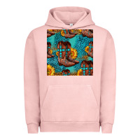 Pigment Salmon western boots seamless pattern Urban Hoodie - HRA Design Shop