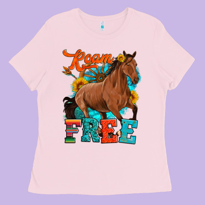 Roam Free Galloping Ladies Tee Designed By Artiststas