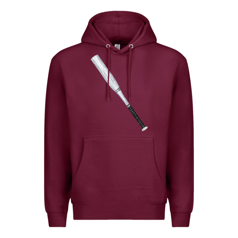 White Wooden Softball Bat Premium Hoodie by FaDigitalArtStudio | Teevron