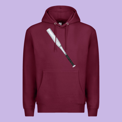 White Wooden Softball Bat Premium Hoodie Designed By Fadigitalartstudio