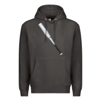 Smoke white wooden softball bat Premium Hoodie - FaDigitalArtStudio