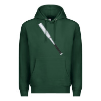Sports Green white wooden softball bat Premium Hoodie - FaDigitalArtStudio