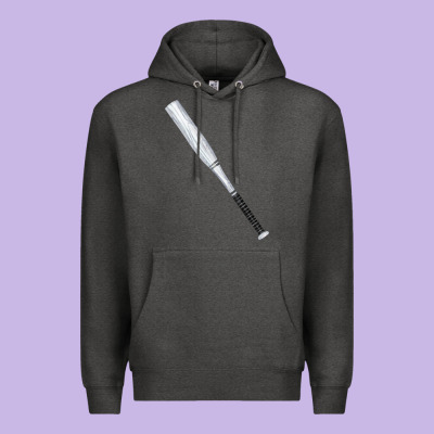 White Wooden Softball Bat Premium Hoodie Designed By Fadigitalartstudio