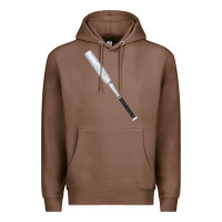 Chestnut white wooden softball bat Premium Hoodie - FaDigitalArtStudio