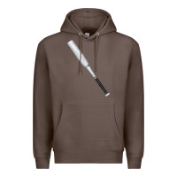 Coffee white wooden softball bat Premium Hoodie - FaDigitalArtStudio