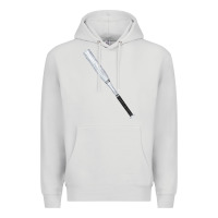 Dove Grey white wooden softball bat Premium Hoodie - FaDigitalArtStudio