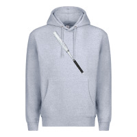 Heather Grey white wooden softball bat Premium Hoodie - FaDigitalArtStudio