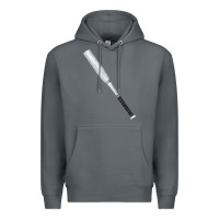 Rock white wooden softball bat Premium Hoodie - FaDigitalArtStudio