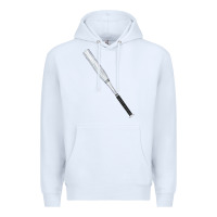 White white wooden softball bat Premium Hoodie - FaDigitalArtStudio