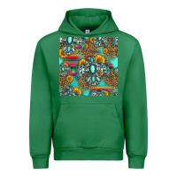 Emerald western turquoise thunderbird seamless pattern Urban Hoodie - HRA Design Shop