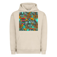 Pigment French Oak western turquoise thunderbird seamless pattern Urban Hoodie - HRA Design Shop