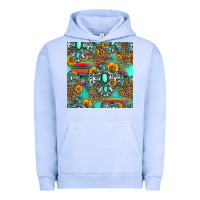 Pigment Grape Ice western turquoise thunderbird seamless pattern Urban Hoodie - HRA Design Shop
